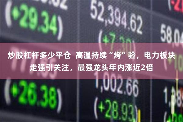 炒股杠杆多少平仓  高温持续“烤”验，电力板块走强引关注，最强龙头年内涨近2倍