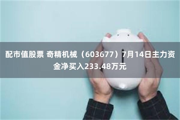 配市值股票 奇精机械（603677）7月14日主力资金净买入233.48万元