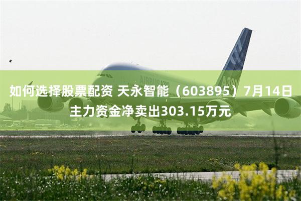 如何选择股票配资 天永智能（603895）7月14日主力资金净卖出303.15万元