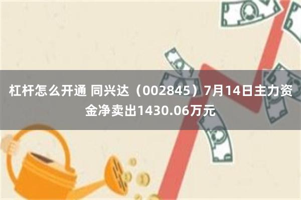 杠杆怎么开通 同兴达（002845）7月14日主力资金净卖出1430.06万元