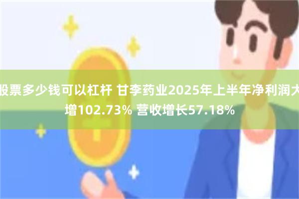 股票多少钱可以杠杆 甘李药业2025年上半年净利润大增102.73% 营收增长57.18%