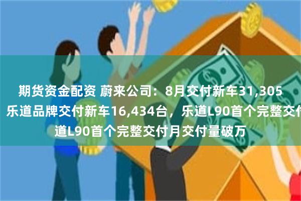 期货资金配资 蔚来公司：8月交付新车31,305台创历史新高，乐道品牌交付新车16,434台，乐道L90首个完整交付月交付量破万