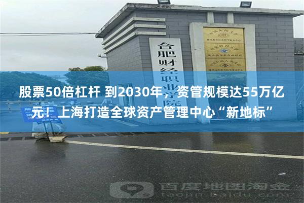 股票50倍杠杆 到2030年，资管规模达55万亿元！上海打造全球资产管理中心“新地标”