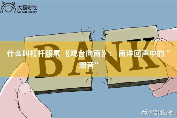 什么叫杠杆股票 《戏台向南》： 南洋回声中的“潮音”