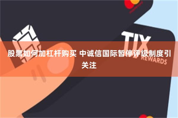 股票如何加杠杆购买 中诚信国际暂停评级制度引关注
