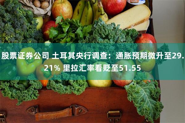 股票证券公司 土耳其央行调查:通胀预期微升至29.21% 里拉汇率看贬至51.55