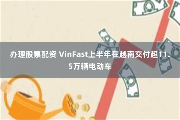 办理股票配资 VinFast上半年在越南交付超11.5万辆电动车